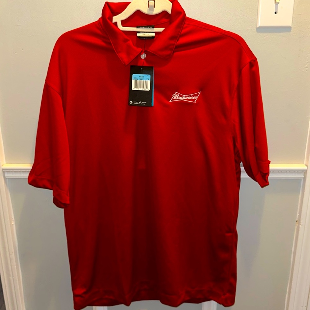 Dry fit Nike golf Budweiser shirt in size M